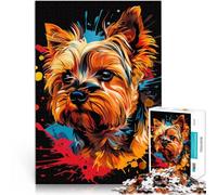 Puzzles pour Adultes 1000 pièces Yorkshire Terrier Chien Jouet éducatif Anti-Stress Puzzle Excellent Cadeau 10,27 po x 14,96 po pour Les Adolescents de 14 Ans et Plus