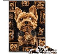 Puzzles pour Adultes 1000 pièces Yorkshire Terrier Collage, Éléphant Jouet Jeu Intellectuel Cadeau d'anniversaire, Cadeaux, Décoration Murale pour 14 Ans et Plus (Taille 26x38cm)