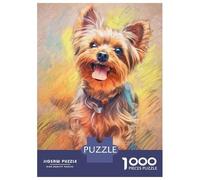 Puzzles pour Adultes 1000 Pièces Yorkshire Terrier Sketch Puzzle Adulte Anti-Stress, Décoration Intérieure, Jeu Stimulant, Cadeau 52x38cm/1000pcs