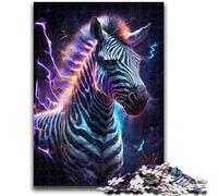Puzzles pour Adultes 1000 pièces Zèbre éclair pour 14 Ans et Plus Jeux éducatifs pour Adultes et Adolescents Illustration Cadeau 50x75cm