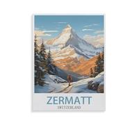 Puzzles pour Adultes 1000 Pièces,Zermatt Suisse,Puzzle en Bois Enfants Jouet Cadeau Éducatif Intellectuel Décompression Amusant Jeu De Famille(75x50cm)-HE43