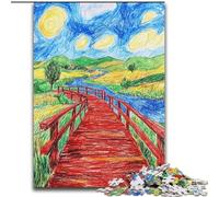 Puzzles pour Adultes 1000 ponts Nocturnes, Casse-tête pour décoration Murale, Cadeaux d'anniversaire et de Noël Uniques pour Les 14 Ans (Taille 50x75cm)