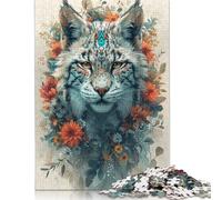Puzzles pour Adultes 1000 Puzzle Toys Art Lynx Puzzles pour Adultes et Enfants Puzzle en Carton Activité familiale 38x26cm
