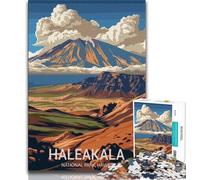 Puzzles pour Adultes 1000 Puzzles Affiche du Parc National de Haleakala, Jeu éducatif et Stimulant pour Toute la Famille pour Anniversaire, Noël (38x26cm)