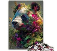 Puzzles pour Adultes 1000 Puzzles Animal Panda Art Jeux éducatifs Décoration de la Maison Jeu éducatif pour Anniversaire, Noël 50x75cm