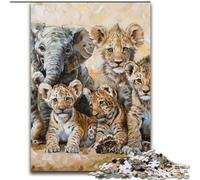 Puzzles pour Adultes 1000 Puzzles Animaux d'Afrique, Jouets éducatifs pour Toute la Famille à partir de 14 Ans (Taille 26x38cm)