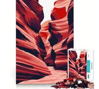 Puzzles pour Adultes 1000 Puzzles Arizona Canyon Minimaliste Bords Épurés Jeu de Logique Jeu Lent et Amusant Scène de Noël Art (38x52cm)