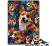 Puzzles pour Adultes 1000 Puzzles Art Corgi pour 14 Ans et Plus Jeux éducatifs pour Adultes et Adolescents Illustration Cadeau 38x26cm