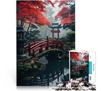 Puzzles pour Adultes 1000 Puzzles “ Art du Paysage Japonais” Fait de Bois,pour Les 14 Ans et Plus décoration Murale Jeux Jouets Cadeaux。Taille:50x75cm/19.6x29.5pouce