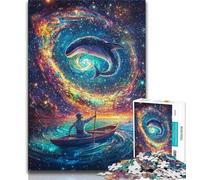 Puzzles pour Adultes 1000 Puzzles Baleine psychédélique, Staycation Kill Time, pour est idéal comme Cadeau pour Toute la Famille pour et 14 Ans 38x26cm
