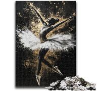 Puzzles pour Adultes 1000 Puzzles Ballerine dorée, Jeux éducatifs, décoration d'intérieur, adaptés à la décoration de Bureau (50x75cm)