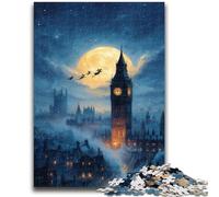 Puzzles pour Adultes 1000 Puzzles Big Ben, Londres Jeux éducatifs Décoration d'intérieur Idéal comme Cadeau pour Toute la Famille 50x75cm