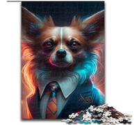 Puzzles pour Adultes 1000 Puzzles Boss Chihuahua 1000 pièces pour Adultes pour Adolescents et Divertissement en Famille, Cadeau de Noël Parfait Taille : 38x26cm