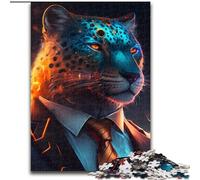 Puzzles pour Adultes 1000 Puzzles Boss Leopard 1000 pièces pour Adultes pour Adolescents et Divertissement en Famille, Cadeau de Noël Parfait Taille : 38x26cm