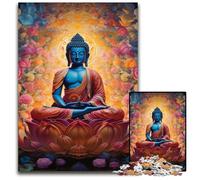 Puzzles pour Adultes 1000 Puzzles Bouddha psychédéliques pour Les Anniversaires, Les Vacances, Noël 50x75cm/19,68x29,52 Pouces