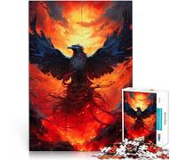 Puzzles pour Adultes 1000 Puzzles “Corbeau du Ciel de Flamme” ，Convient aux Personnes âgées de 14 Ans et Plus Jouets Cadeaux pour la Famille Car C'est Un pour Toute la Famille。