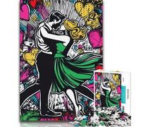 Puzzles pour Adultes 1000 Puzzles Couple Graffiti, Jeux éducatifs Décoration d'intérieur Idéal comme Cadeau pour Toute la Famille 50x75cm