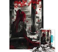 Puzzles pour Adultes 1000 Puzzles Crimson Samurai Solitude Activités Amusantes à Faire à la Maison en Famille Jeu Pratique pour Les 14 Ans et Plus (50x75cm)