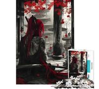 Puzzles pour Adultes 1000 Puzzles Crimson Samurai Solitude Activités Amusantes à la Maison pour Toute la Famille Jeu Pratique pour Les 14 Ans et Plus (38x52cm)