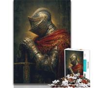 Puzzles pour Adultes 1000 Puzzles de Chevaliers médiévaux puissants pour Adolescents Jeu Stimulant idéal comme Cadeau pour Toute la Famille 38x26cm