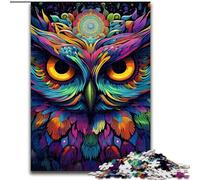 Puzzles pour Adultes 1000 Puzzles de hiboux colorés pour Adultes Taille : 38x26cm Parfait pour Les Adolescents et Les collectionneurs, décoration intérieure idéale et Cadeau de Voyage