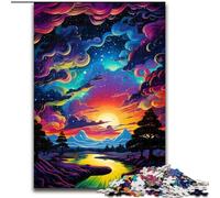 Puzzles pour Adultes 1000 Puzzles de Nuages colorés pour Adultes Taille 38x26cm pour Adolescents et Divertissement en Famille - Jeu de Casse-tête à Faire soi-même