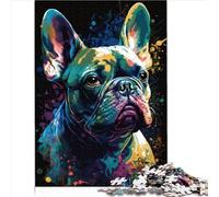 Puzzles pour Adultes 1000 Puzzles de Style Bouledogue français pour Puzzles en Bois Puzzle Jeu Difficile 1000 pièces (75x50 cm)