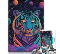 Puzzles pour Adultes 1000 Puzzles de Tigres fantastiques pour Adultes, Anti-Stress, défi Difficile, adapté à la décoration de Bureau (Taille 38x26cm)