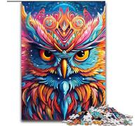 Puzzles pour Adultes 1000 Puzzles Difficiles Chouette Rose pour Adultes Décoration d'intérieur DIY Jeu de réflexion pour Adolescents (Taille 26x38cm)