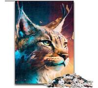 Puzzles pour Adultes 1000 Puzzles Difficiles Spirit Lynx pour Adultes Taille 38x26cm Décoration d'intérieur Jeu de réflexion pour Adolescents et Interaction familiale