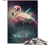 Puzzles pour Adultes 1000 Puzzles en Bois Flamingo Fantasy Taille 50x75cm Décoration d'intérieur colorée et Jeu Familial interactif