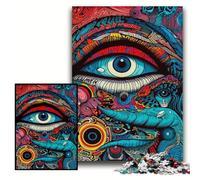 Puzzles pour Adultes 1000 Puzzles en Bois Groupe de Monstres 50x75cm Cadeau de Vacances Parfait pour Noël, Halloween, Pâques, Nouvel an