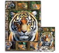 Puzzles pour Adultes 1000 Puzzles en Bois Tigre Collage Jouet éducatif intellectuel décompressant Bon Cadeau pour Adultes Adolescents 50X75CM