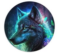 Puzzles pour Adultes 1000 Puzzles en Carton Spirit Wolf, pour Les Anniversaires, Noël, Halloween, Thanksgiving et Pâques (67,5x67,5cm)