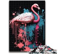 Puzzles pour Adultes 1000 Puzzles Flamants Roses Aidez Le Cerveau à exercer des Jouets addictifs pour cultiver la Patience Décoration Parfaite 26x38cm
