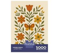 Puzzles Pour Adultes 1000 Puzzles Folk Art Butterfly And Floral Scandinavian Puzzles Pour Adolescents Jeux Amusants Course De Vitesse Manuelle Offrez-leur Des Cadeaux Pour Toute La Famille 52x38cm/100