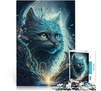 Puzzles pour Adultes 1000 Puzzles Folklore du Chat Persan Fait de Bois,Convient aux Personnes âgées de 14 Ans et Plus Jeu Impossible Car C'est Un pour Toute la Famille。Taille:50x75cm