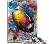 Puzzles pour Adultes 1000 Puzzles Football américain Jeu de réflexion Décoration Murale Cadeaux d'anniversaire et de Noël Uniques 26x38cm