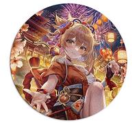 Puzzles pour Adultes 1000 Puzzles Genshin Impact Yoimiya Puzzles Ronds pour Adultes et Enfants Puzzles en Carton Unique Challenge Games (Taille 67,5x67,5cm)