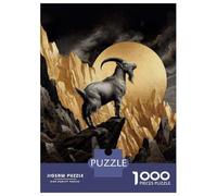 Puzzles pour Adultes 1000 Puzzles Gold X Mountain Goat Puzzles pour Adolescents Jeux Amusants Course De Vitesse Manuelle Offrez-Leur des Cadeaux pour Toute La Famille 52x38cm/1000pcs