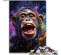 Puzzles pour Adultes 1000 Puzzles gorilles colorés pour Adultes Taille 26x38cm Idéal pour Les Amoureux, Cadeau Parfait de Noël, du Nouvel an, de la Saint-Valentin