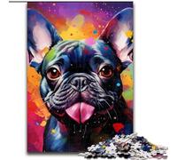 Puzzles pour Adultes 1000 Puzzles impossibles Bouledogue français Nébuleuse pour Adultes Taille 50x75cm pour Les Vacances, Les Anniversaires et Les soirées de Jeux en Famille