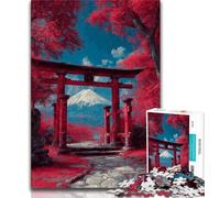 Puzzles pour Adultes, 1000 Puzzles Japonais Torii Gate pour Adolescents, Anti-Stress, défi Difficile, adapté à la décoration de Bureau (Taille 38x26cm)