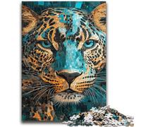 Puzzles pour Adultes 1000 Puzzles Jeu de Casse-tête léopard Complexe et Vibrant Décoration Murale Cadeaux d'anniversaire et de Noël Uniques 26x38cm