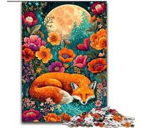 Puzzles pour Adultes 1000 Puzzles Jungle Fox Anti-Stress Défi Difficile Décoration d'intérieur Unique et Cadeaux (Taille 26x38cm)