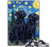 Puzzles pour Adultes 1000 Puzzles Labrador sous Les étoiles pour Les 14 Ans et Plus Jeux éducatifs pour Adultes et Adolescents Illustration Cadeau 50x75cm