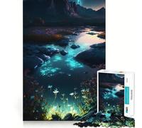 Puzzles pour adultes, 1000 puzzles, magnifique fleuve, art découpé avec précision, jouet créatif, temps de jeu relaxant, motif de Noël (38 x 26 cm)