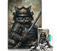 Puzzles pour Adultes 1000 Puzzles Ninja Cat pour Adolescents, idéal comme Cadeau pour Toute la Famille à partir de 14 Ans (Taille 38x26cm)