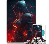 Puzzles pour Adultes 1000 Puzzles Peinture de Chevalier Guerrier médiéval, Staycation Kill Time, idéal comme Cadeau pour Toute la Famille pour Les Enfants de 14 Ans et Plus 38x26cm