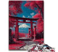 Puzzles pour Adultes 1000 Puzzles Portail Torii Japonais Jeux éducatifs Décoration de la Maison Idéal comme Cadeau pour Toute la Famille 50x75cm